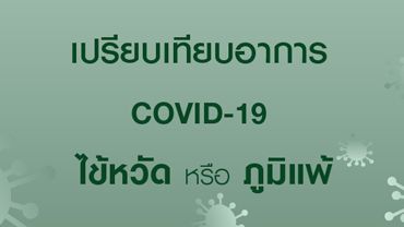 อาการระหว่างโรค COVID-19, ไข้หวัด, และภูมิแพ้